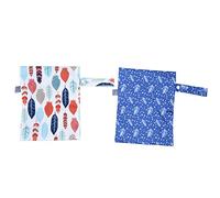 Bolsas secas húmedas de tela a prueba de agua bolsas de gimnasia dos bolsillos con cremallera Piscina de playa de viaje (ES075-021)