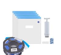 Bolsas selladas al vacío para filamentos: secador de filamentos de PLA con clips y bomba manual | Ideal para el almacenamiento de filamentos 3D, secado óptimo después del uso, preservación de filament