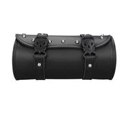 bolsas sillin moto Bolsa Herramientas Para Motocicleta Impermeable Cuero PU Universal Horquilla Delantera Manillar Almacenamiento Equipaje Viaje Moto Bolsa Trasera(Black M)
