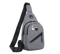 Bolsas tácticas de cadera bolsa de ocio hombro pecho bolsa mensajero deporte hombre paquetes cintura bolsillos para correa, gris, talla única