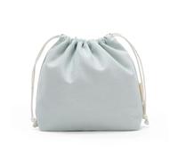 Bolsas Tela Bolsa de almacenamiento grande con cordón de algodón, bolsa de lona estructurada for cosméticos delicados, organizador de viaje multiusos(Light green)