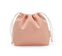 Bolsas Tela Bolsa de almacenamiento grande con cordón de algodón, bolsa de lona estructurada for cosméticos delicados, organizador de viaje multiusos(Coral red)