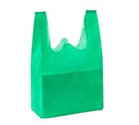 Bolsas Tela Bolsa de compras no tejida de Color sólido, bolsa de mano reutilizable portátil de gran capacidad, bolsa de almacenamiento de juguetes gruesa duradera, 50 Uds.(Dark Green,60x35x16cm)