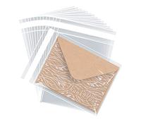 Bolsas transparentes de celofán autosellantes de 6 x 9 pulgadas, paquete de 100 bolsas de galletas para empaquetar regalos, regalos, galletas y productos (6 x 9 pulgadas)