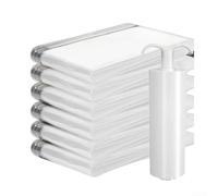 Bolsas transparentes de compresión al vacío para ropa y edredones, juego de varios tamaños con bomba manual para una organización eficaz del hogar y ahorro de espacio (80 x 100 cm)