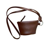 Bolsas únicas con cremallera para el cuello, monedero, correa ajustable, práctica cartera de poliuretano para uso diario, elegante tarjetero, Granate, Mass Beauty