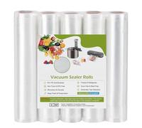 Bolsas Vacío Alimentos Rollos Gofrada - Pequeños 5 packs 25x300cm Varios Tamaños Bolsa Gofrada para Envasadora Sellador Rollo Bolsa Envasar Comida Congelar Sous Vide Cocina BPA Free
