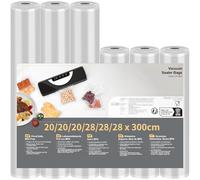 Bolsas Vacio Alimentos, Vihoom 6 Rollos de 28 x 300 cm y 20 x 300 cm Bolsas de Vacio Alimentos para Conservación de Alimentos y Sous Vide Cocina & Boilable, Rollos Envasadora al Vacio