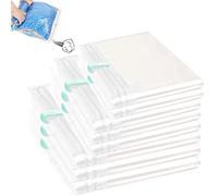 Bolsas Vacio Ropa Enrollada a Mano,8 Piezas Bolsas de Almacenamiento al Vacio Ropa Ahorra Espacio,Viaje Reutilizables Impermeable para Ropa,Embalaje de maletas,Ropa viajes,Mantas(50x40 40x30 50x70)