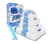 Bolsas Vacío Ropa - Pack de 15 Bolsas 2XL+4L+4M+5S con Bomba Manual - Reduce Espacio - Ahorro Grande para Guardar Ropa, Edredones. Almacenaje al Vacio. Vacuum Storage Bags - Ideal Viajes.