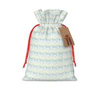 Bolsas versátiles con estampado de algas marinas verdes, reutilizables, con cordón, para fiestas