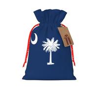 Bolsas versátiles con estampado de bandera de Carolina del Sur, reutilizables, con cordón, para fiestas