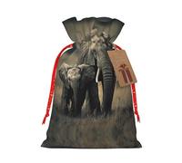 Bolsas versátiles con estampado de elefante viejo y elefante joven a granel, elegantes bolsas reutilizables para cualquier ocasión
