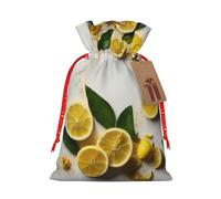 Bolsas versátiles con estampado de limón amarillo a granel, elegantes bolsas reutilizables para cualquier ocasión