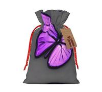 Bolsas versátiles con estampado de mariposas moradas a granel, elegantes bolsas reutilizables para cualquier ocasión