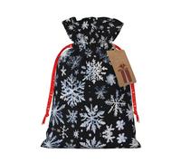 Bolsas versátiles con estampado de muñeco de nieve y estrellas y copos de nieve, elegantes bolsas reutilizables para cualquier ocasión