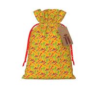 Bolsas versátiles con estampado de sombrero de cactus y chile, reutilizables, con cordón, para regalos de fiesta