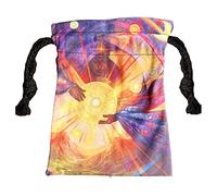 Bolsas y bolsas de tarot, bolsa de almacenamiento de joyas para tarjetas de tarot, bolsa de dados de tarot con cordón, patrón de dios del sol, 13 x 18 cm, bolsas de mano para cartas de tarot, dados y