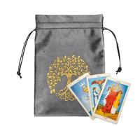 Bolsas y bolsas de tarot, bolsa pequeña para cartas de juego, bolsa de terciopelo para cartas de tarot, bolsa con cordón para almacenamiento de barajas de tarot, bolsa multifuncional, Ztd08, Refer to