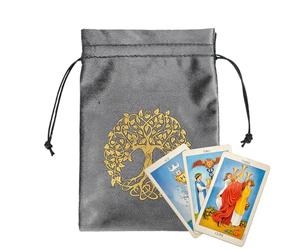 Bolsas y bolsas de tarot, bolsa pequeña para cartas de juego, bolsa de terciopelo para cartas de tarot, bolsa con cordón para almacenamiento de barajas de tarot, bolsa multifuncional, Ztd08, Refer to