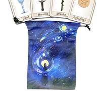 Bolsas y estuches para cartas de tarot - Fundas de tela para tarjetas Oracle - Recipiente baraja vintage diseño dulce gótico para principiantes diversión joyería aprender leer Halloween amor