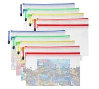 Bolsas zip malla Juego de 10 bolsas de malla con cremallera de doble capa, juego de bolsas de almacenamiento de juguetes for bloques de construcción de rompecabezas, bolsas A4 con cremallera for organ