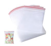 Bolsas Ziploc, 100 Unidades De Bolsas Pequeñas De Plástico Con Cierre Autocierre, Transparentes Con Borde Rojo, Tamaño 5 Cm X 7 Cm