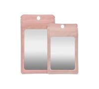 Bolsas Ziplock de papel aluminio colores, 300 Uds., for almacenamiento joyas, bolsas mate, embalaje selladas para Empaque(Pink,9x16cm/3.5x6.2in)