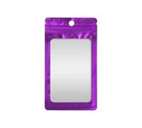 Bolsas Ziplock de papel aluminio colores, 300 Uds., for almacenamiento joyas, bolsas mate, embalaje selladas para Empaque(PURPLE,14x20cm/5.5x7.8in)