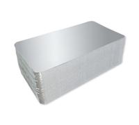 Bolsemack Bases para loncheado 210x275m (Pack 25) | Soporte de Cartón Plano Metalizado para Envasar al Vacío | Placa Rígida Plata de 590g sin Bordes | Fabricado en Europa