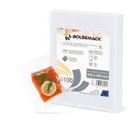 Bolsemack - Bolsas de vacio para alimentos gofradas 16x45 cm. (50 unidades) compatibles con Todo Tipo de Envasadora Vacio domestica, Sin BPA. Certificación Europea