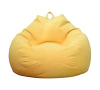 Bolsera para Adultos, Silla de Bolsas de Frijoles Al Aire Libre Cojín de Asiento Al Aire Libre Sava Suave, Esponjosa Cubierta de Cama de sofá sin Llenar Almohadas de Jardín (Si Amarillo)