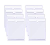 Bolsillo Auto Adhesivo de Tarjeta,8pcsTitular de Permiso de Estacionamiento Transparente Autoadhesivo Fundas Autoadhesivas paraTarjetas de índice, para el Coche, Insignias, Parabrisas(12.7cm*16.5cm)