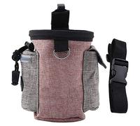 Bolsillo de alimentación para Mascotas portátil Desmontable Entrenamiento para Perros Bolsa de Tratamiento Cachorro Recompensa Recompensa Cintura Bolsas Mascotas Bolsillo de Almacenamiento (Rosa)