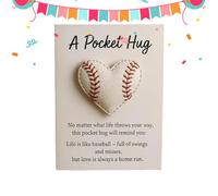 Bolsillo de béisbol en forma de corazón | Recuerdo temático deportivo con tarjetas, coleccionable de béisbol, para mujeres, niñas, niños, adultos, familiares, amigos, compañeros de trabajo, profesores