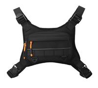 Bolsillo en el pecho, chaleco táctico delantero de 25 cm mochila | Bolsa de nailon ajustable, peso de 220 g | En esta bolsa de pecho deportiva son las cosas más importantes para el ciclismo y la pesca