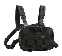 Bolsillo en el pecho para peces: resistente chaleco de pesca con almacenamiento para accesorios de pesca, bolsa de pesca de liberación rápida | Bolsillo en el pecho de tela Oxford con gran abertura y