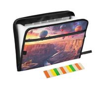 Bolsillo expandible para archivos, tamaño A4, bolsillos colgantes con etiqueta para enfermeras pediátricas, militares, atardecer, serenata, cañón y globo de ensueño