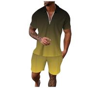 Bolsillo Hombre Cuello Solapa Camisa Manga Corta Pantalones Cortos Cuerda Elástica Chaqueta De Plumas Chaleco Hombre Conjunto Deportivo Casual