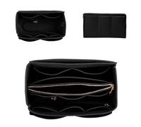 Bolsillo Interno Make Up Organizer Felt Insert Bag For Handbag Travel Inner Purse Portable Cosmetic Bags Fit Various Brand Bags. Multi Compartimentos (Color : Black, Size : 30X16X16CM)