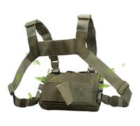 Bolsillo para el pecho de la perina-nailon, bolsa de deporte, mochila al aire libre | Talla ajustable con varios temas, chaleco ligero para senderismo, , , gimnasio, usati, verde, Se référer