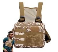 Bolsillo para el Pecho para Correr, Soporte para teléfono móvil, de Almacenamiento para Exteriores, Transpirable, Equipo de Entrenamiento Ligero, organizadora para Correr, Camuflaje