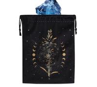 Bolsillo Para Tarot De Almacenamiento | Estuche De Almacenamiento Para Cartas De Tarot Con Cordón - Organizador Estampado para Joyas Dados y Artículos Espirituales como Cristales Runas Relojes