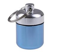 Bolsillo pequeño para pastillero, llavero de aleación de aluminio, portátil, para pastillero, contenedor para bolso, impermeable, pastillero, llavero, soporte para píldoras, microlindo, impermeable,