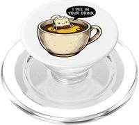 Bolsita de Té Graciosa Humor Taza Amante del Té PopSockets PopGrip para MagSafe