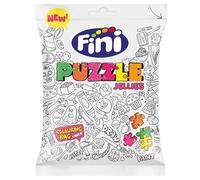 Bolsita Puzzle 90 g - Caja con 12 unidades de caramelos de goma divertidos, colores y sabores surtidos, piezas de puzzle para unir y colorear, sin gluten, Halal, ideal vending