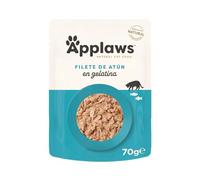 Bolsitas de Comida húmeda Natural para Gatos Applaws, Filete de atún en gelatina - 16 x 70 g