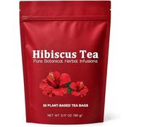 Bolsitas de té de hierbas de hibisco | Tés de origen vegetal | Bebida para el bienestar | Sabor floral refrescante | Sin cafeína