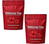 Bolsitas de té de hierbas de hibisco | Tés de origen vegetal | Bebida para el bienestar | Sabor floral refrescante | Sin cafeína