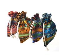 Bolsitas De Tela 10x14/13x18cm Christmas Printing Cotton Linen Bags Drawstrings Jewelry Gift Display DIY Packing Halloween Party Favor Candy Bags(Mix ethnic style,13X18CM_BAGS)